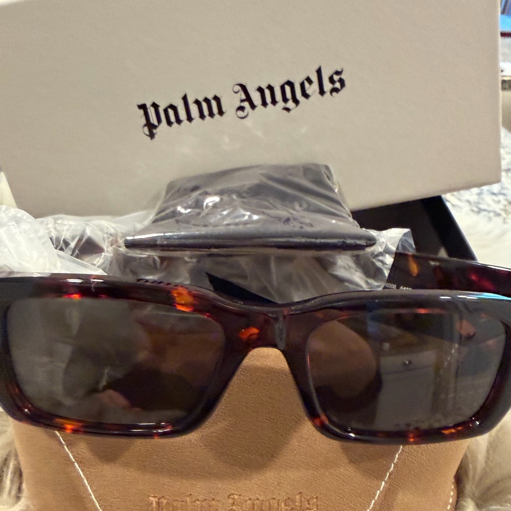 Palm Angels Brown Tortoiseshell Sunglasses